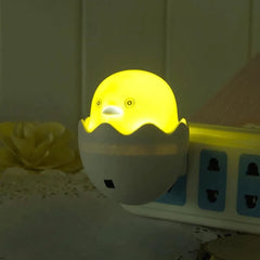 Cute Chick with Egg Shell Plug-In LED Night Light
