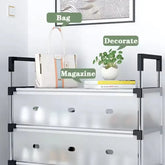 Layer Stackable Shoe Rack – Stainless Steel Shoe Organizer with Dustproof Cover