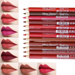 Miss Demi Kiss Matte Lipliner 12- Pcs Set