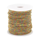 Enamel Hip Hop Cuban Chain Permanent Bracelet - 5m