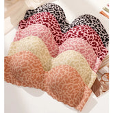 Women's Leopard print Comfortable Non-wire Bra