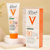 Liru Phataderum Sun Protection Cream SPF 90 Face Moisturizing Whitening Sunscreen - 80ml