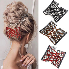 Ez Beads Hair Combs Magic Elastic Hair Double Clips For Women - Each