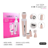 Kemei KM-3024 4-in-1 Hair Remover Or Rechargeable