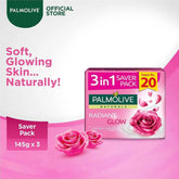 Palmolive Naturals Glow Soap, 3-In-One Pack - 3X145g