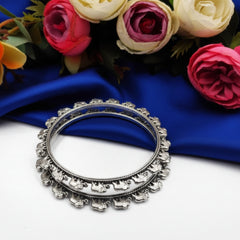 Attractive Elephant Oxidised German Silver Design Bangles - Each Set