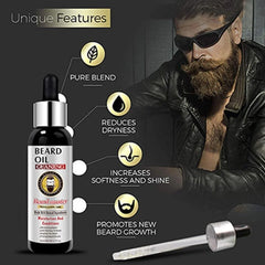 Natural Beard Growth Anti Hair Loss Beard Oil - 60ml