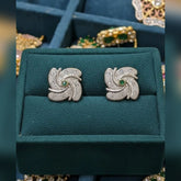 Zircon Tops & Studs – Elegant Silver Zircon Earrings for Women