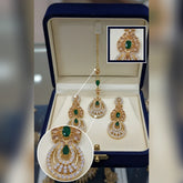 Zircon Tikka Earring Set – Elegant Bridal Sparkle