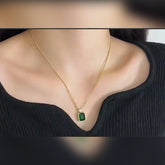 Emerald Zircon Necklace