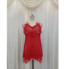 Sheer Mesh Underwear Sexy Lace See-through Nightdress - 8185