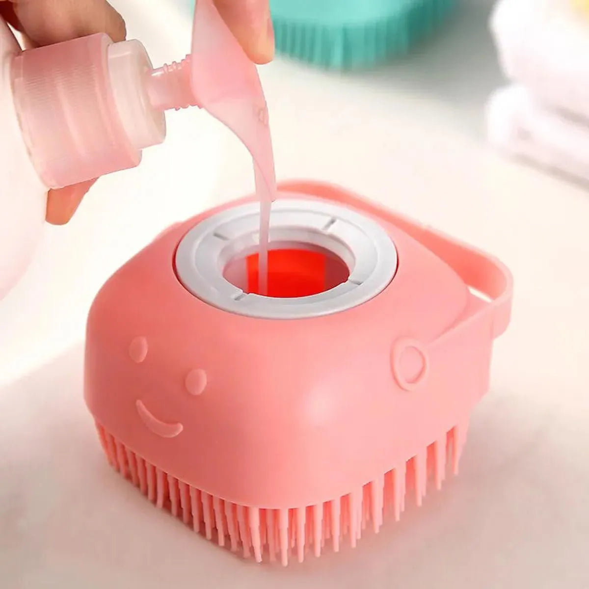 Soft Silicone Bath Brush Body Exfoliator Massage – For Smooth & Glowing Skin