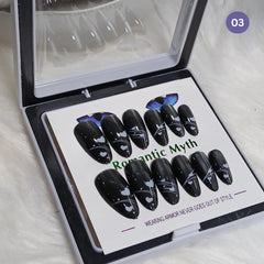 Romantic Myth Cat's Eye / Diamond Dust Press-On Nails