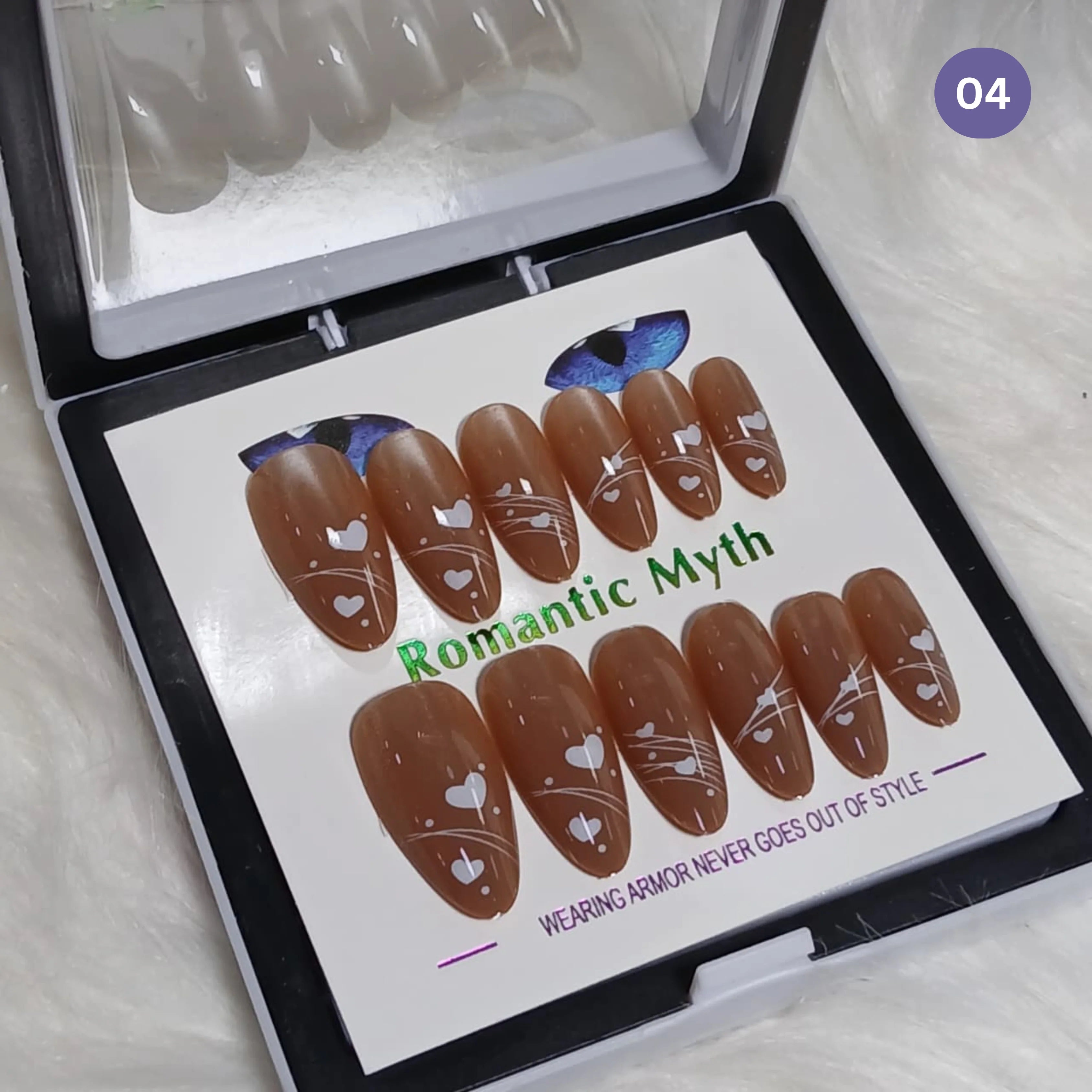 Romantic Myth Cat's Eye / Diamond Dust Press-On Nails