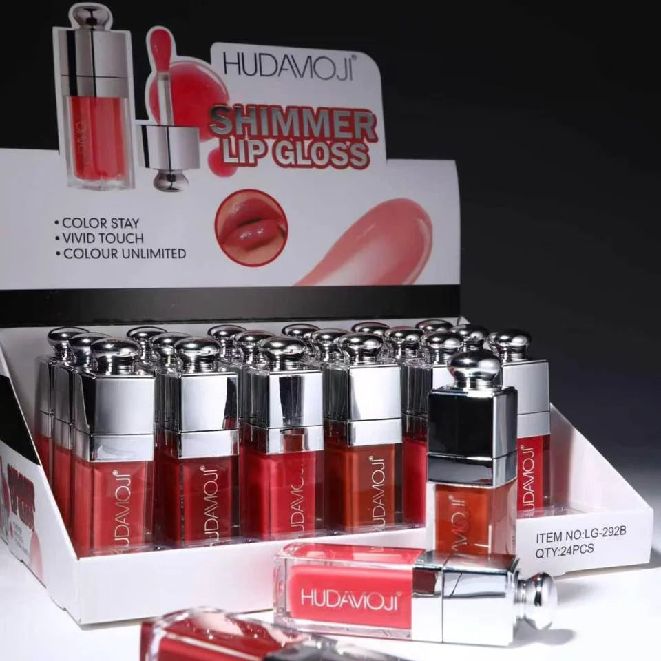 Hudamoji Shiny Bear Keychain Lip Gloss