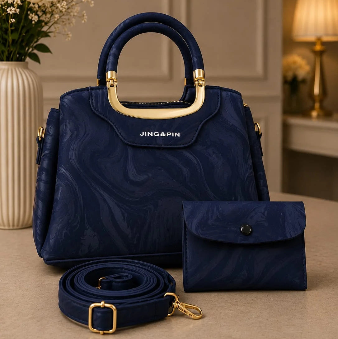 Jing & Pin marble-patterned handbag - Each