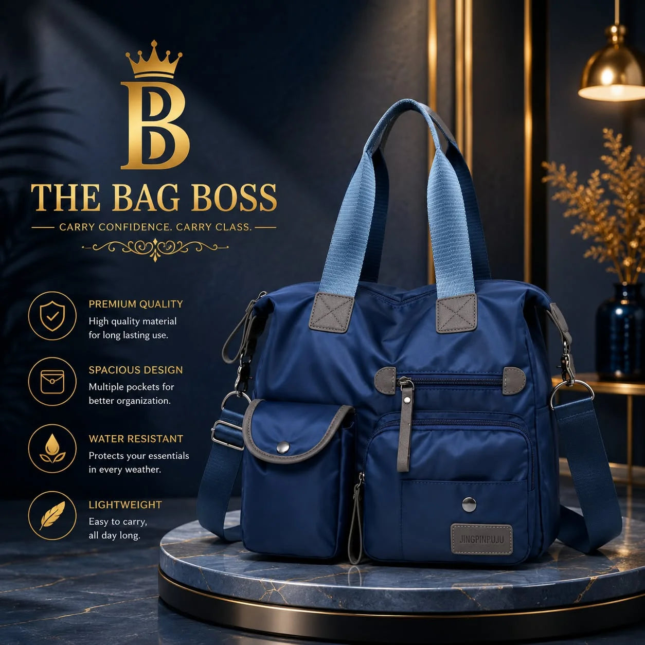 Bag Boss Water Resistant Shoulder Bag