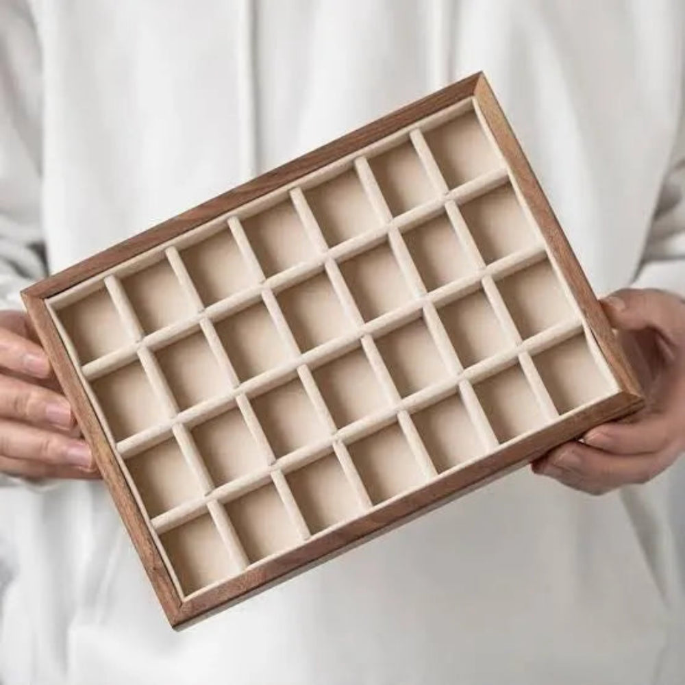 Wooden Jewelry Display Organizer Tray