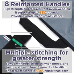 Positioning Bed Pad with Reinforced Handles - 1 Pack 43" x 36