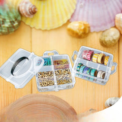 Portable Necklace And Ring Storage Box - 2 Tier