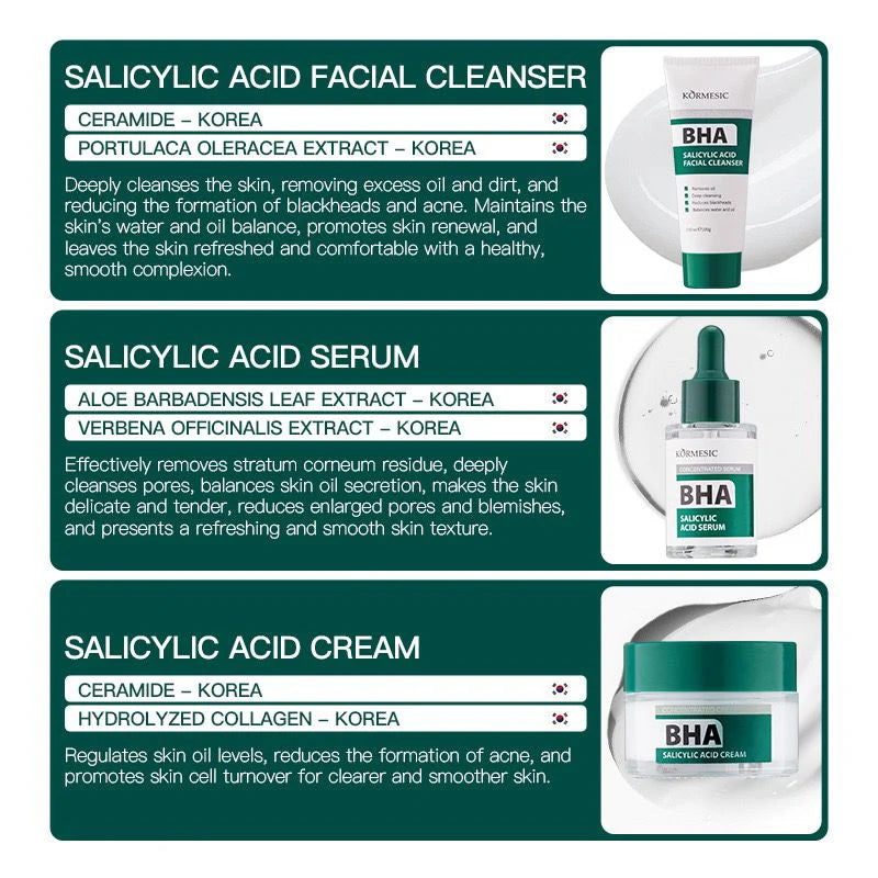 KORMESIC BHA Salicylic Acid Cream with Ceramide & Hydrolysed Collagen - 30g