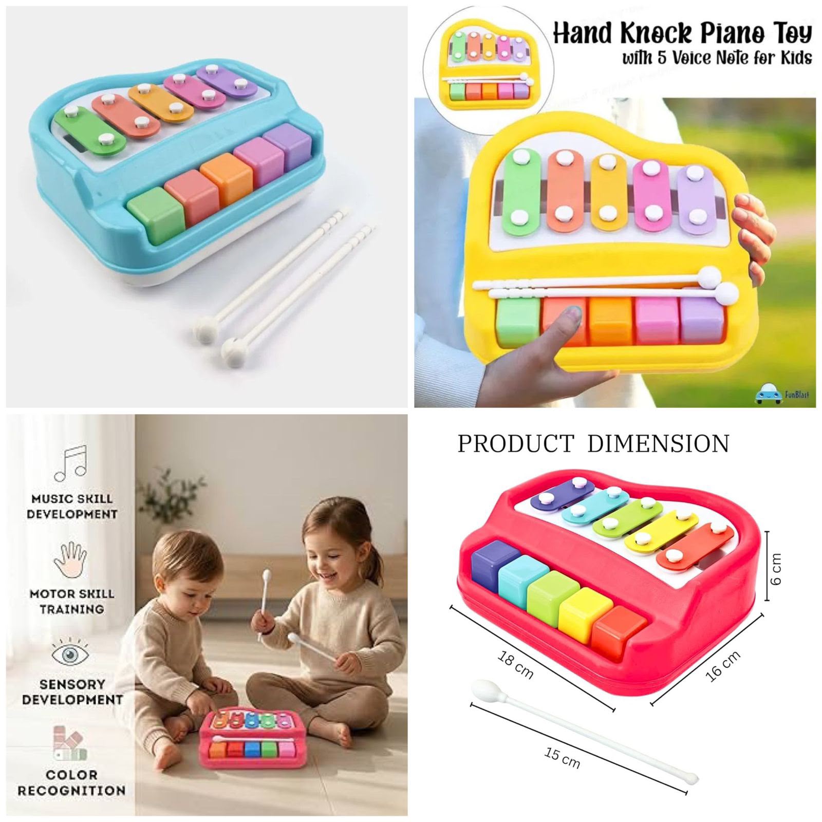 Musical Xylophone & Knock Piano - Each