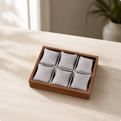 6-Slot Wooden Watch Display Tray
