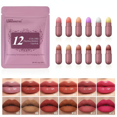 LMG Broths 12 Colors Capsule Lipstick Set
