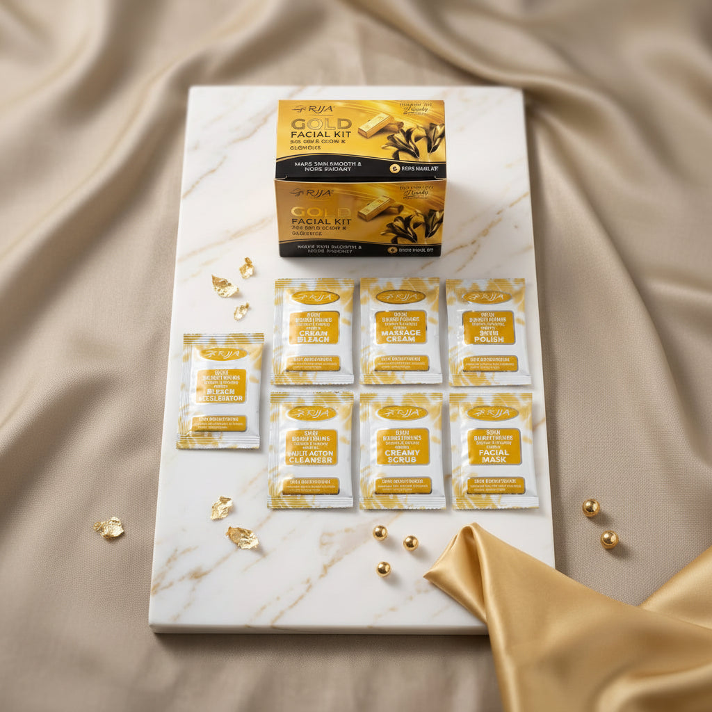 Rija Gold Facial Kit  Sachet Set - 6-Step