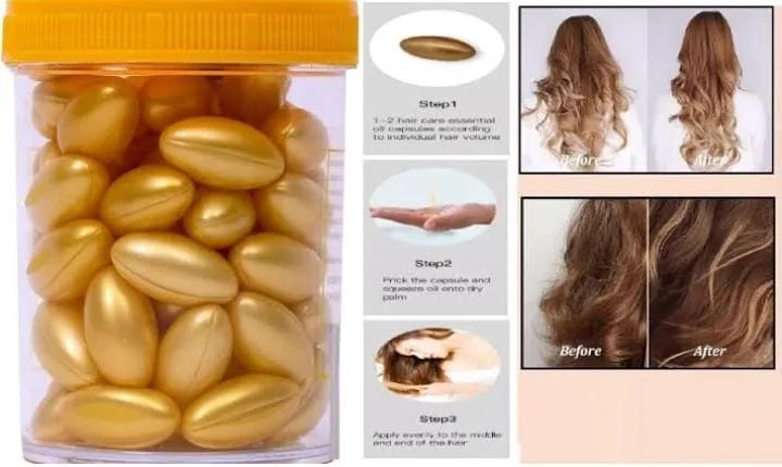 Hair Soften Essence Soft gel Capsules - 60 Pcs