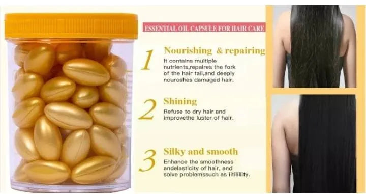 Hair Soften Essence Soft gel Capsules - 60 Pcs
