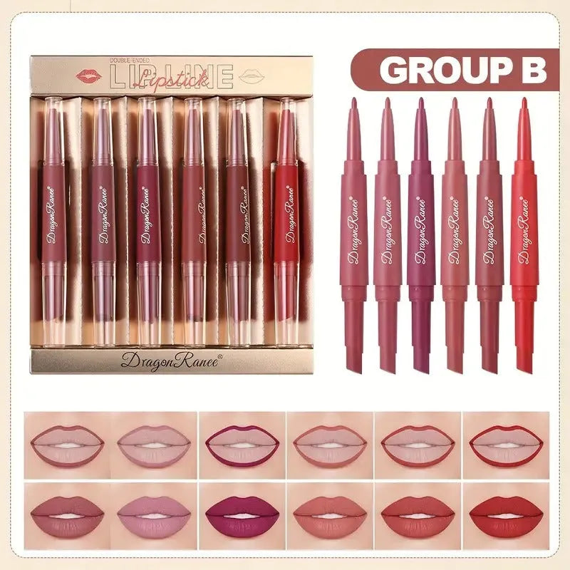 Dragon Ranee Double Head Matte Lip Liner Matte Lipstick Pen