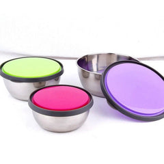 Stainless Steel Food Storage Box Airtight -  3 Pcs