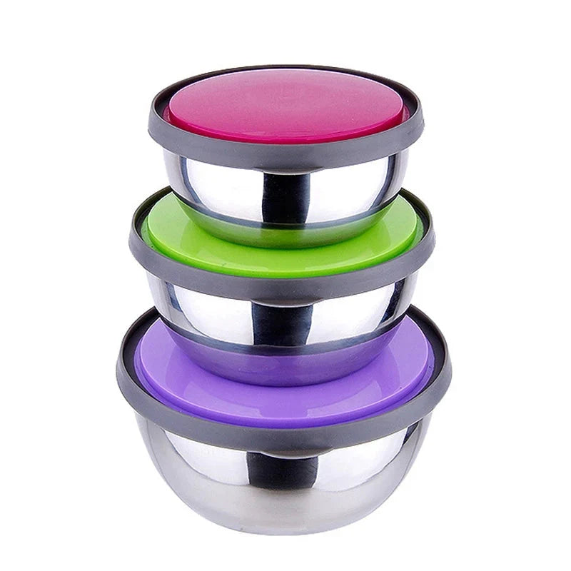 Stainless Steel Food Storage Box Airtight -  3 Pcs