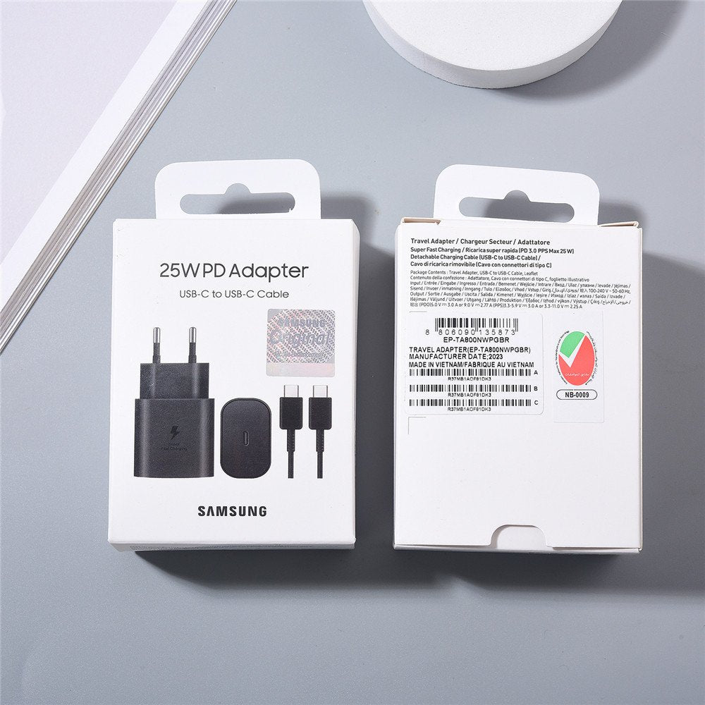 Samsung 25w PD Super Fast Charging Adapter With Type-C Cable