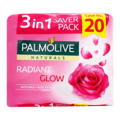 Palmolive Naturals Glow Soap, 3-In-One Pack - 3X145g