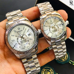 Rolex Sky-Dweller style pair watch