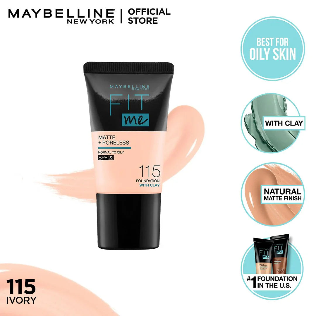 Original Maybelline - Fit Me Liquid Foundation Matte & Poreless Mini Tube