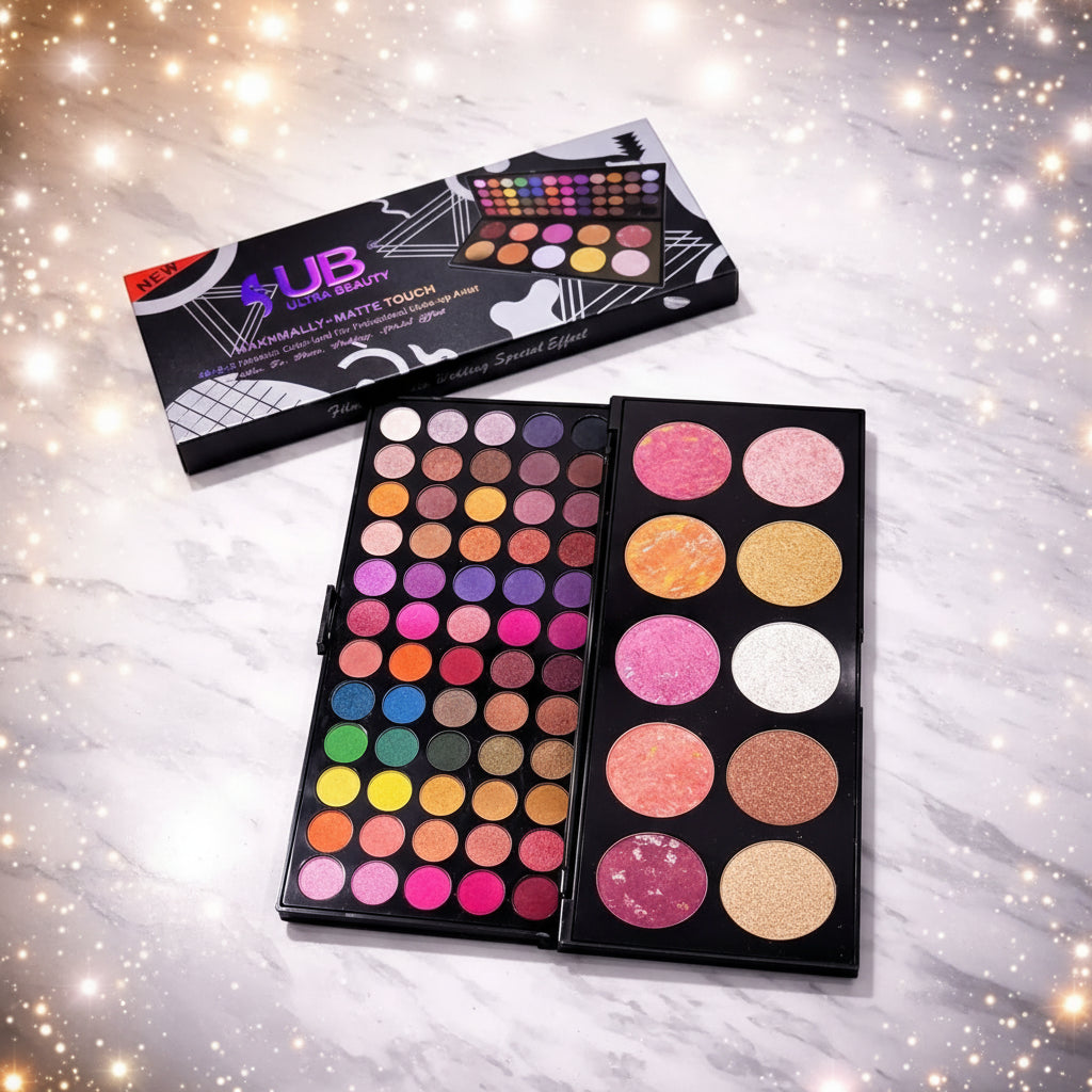 Ultra Beauty Makhmali + Matte Touch Eyeshadow Palette - 58 Colors