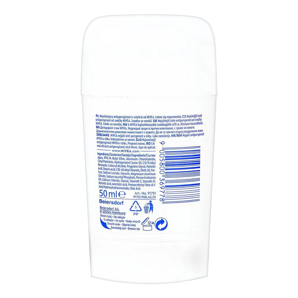Nivea Derma Dry Control Maximum 96 H Antiperspirant Deodorant Stick - 50ml