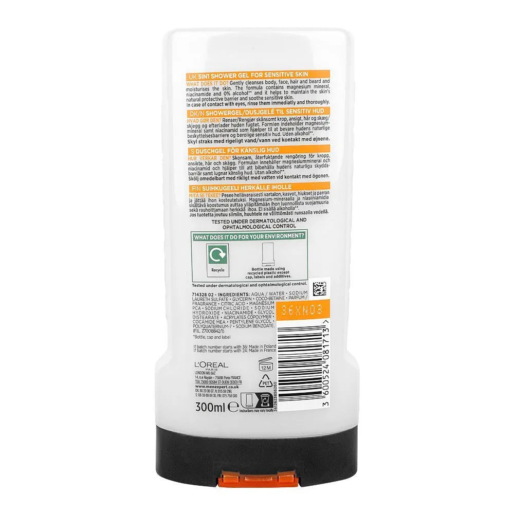 L'Oreal Paris Men Expert Magnesium Defence Sensitive Shower Gel - 300ml