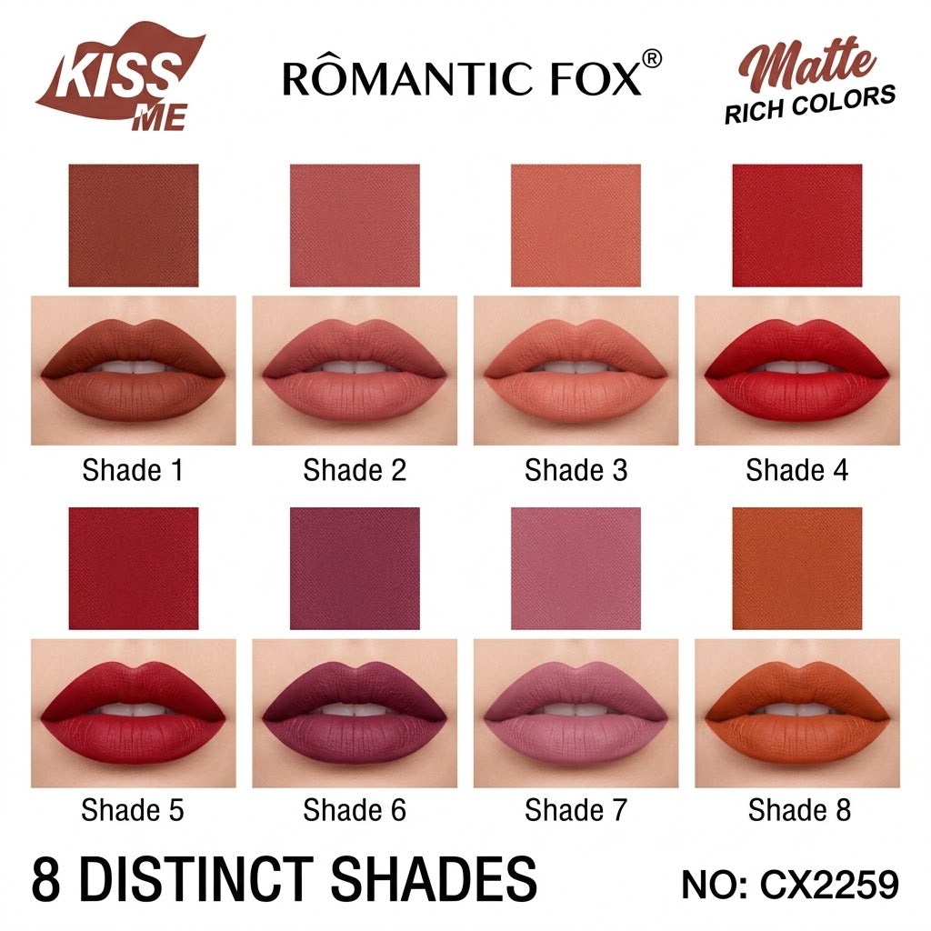 Romantic Fox Kiss Me Rich Color Lipsticks