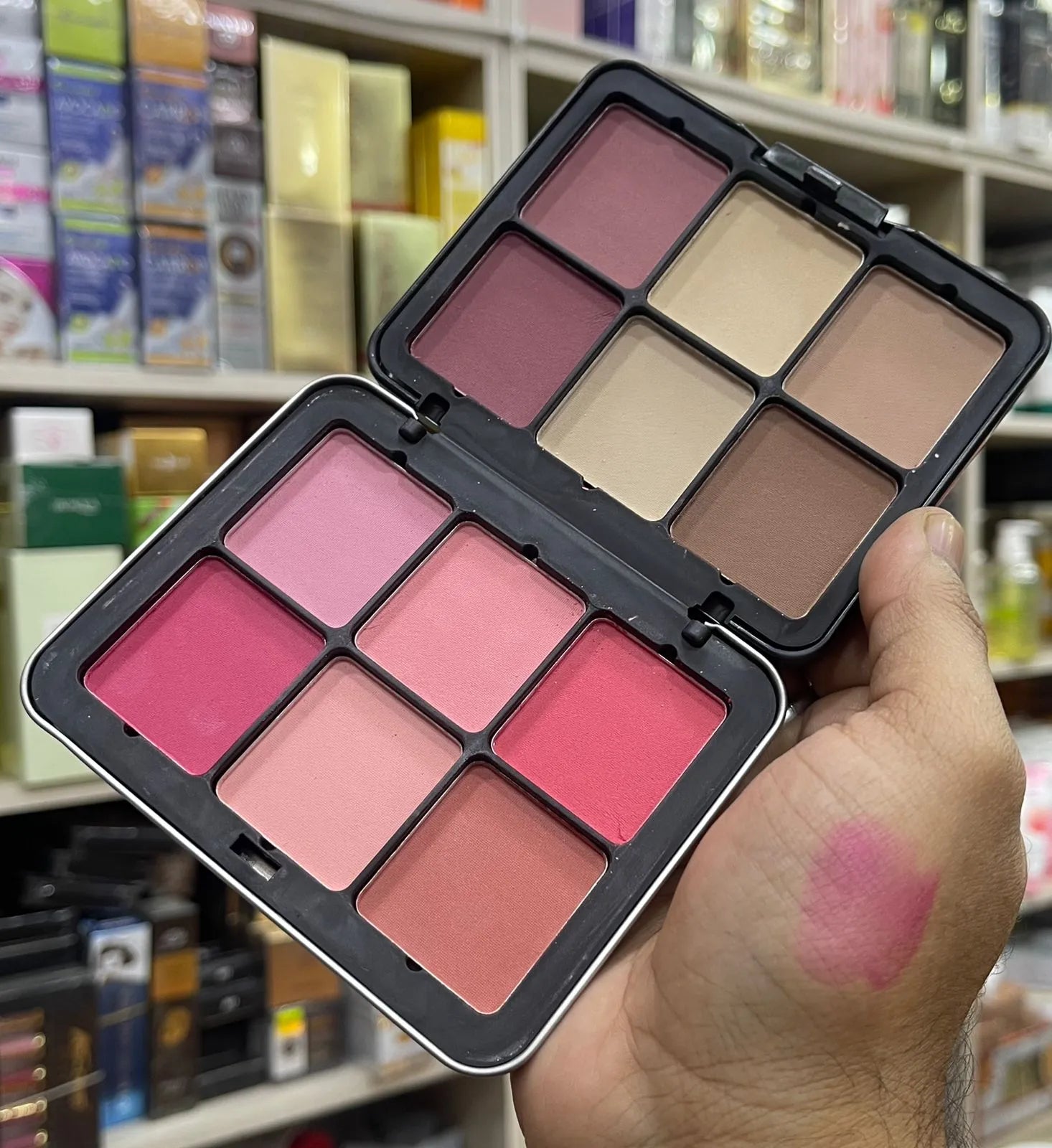 12 color Powder Blush & Contour Tin Palette