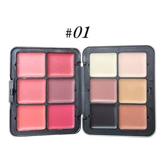 12 color Powder Blush & Contour Tin Palette