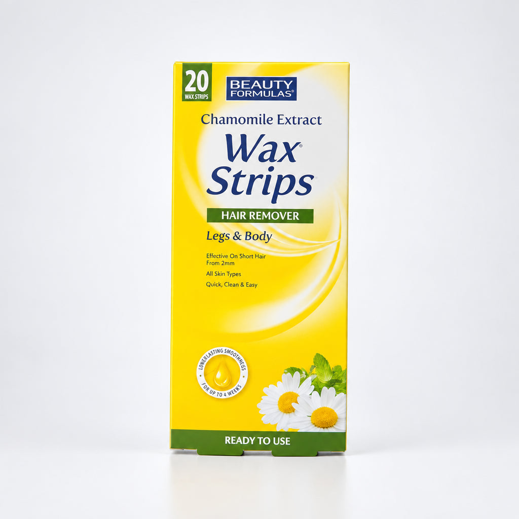 Beauty Formulas Chamomile Legs & Body Wax Strips - 20 Strips