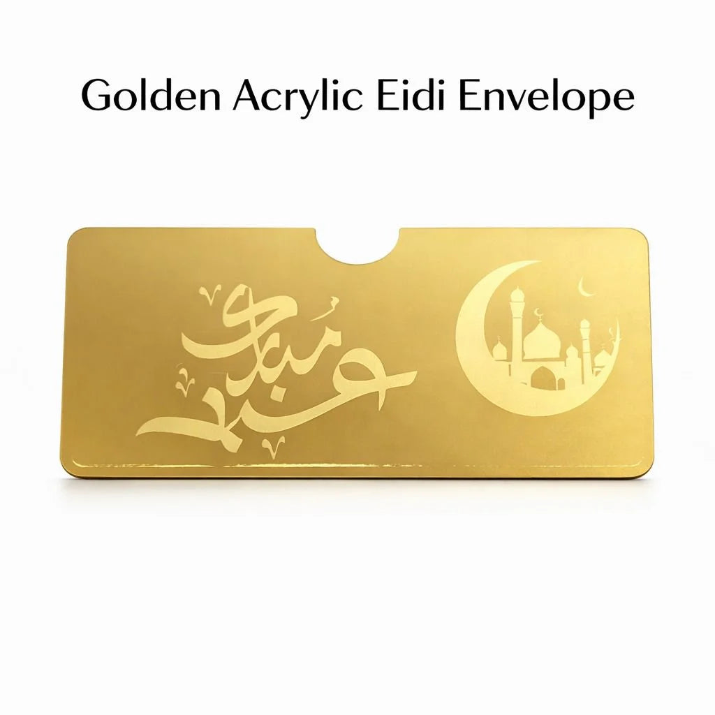 Golden  acrylic golden envelope