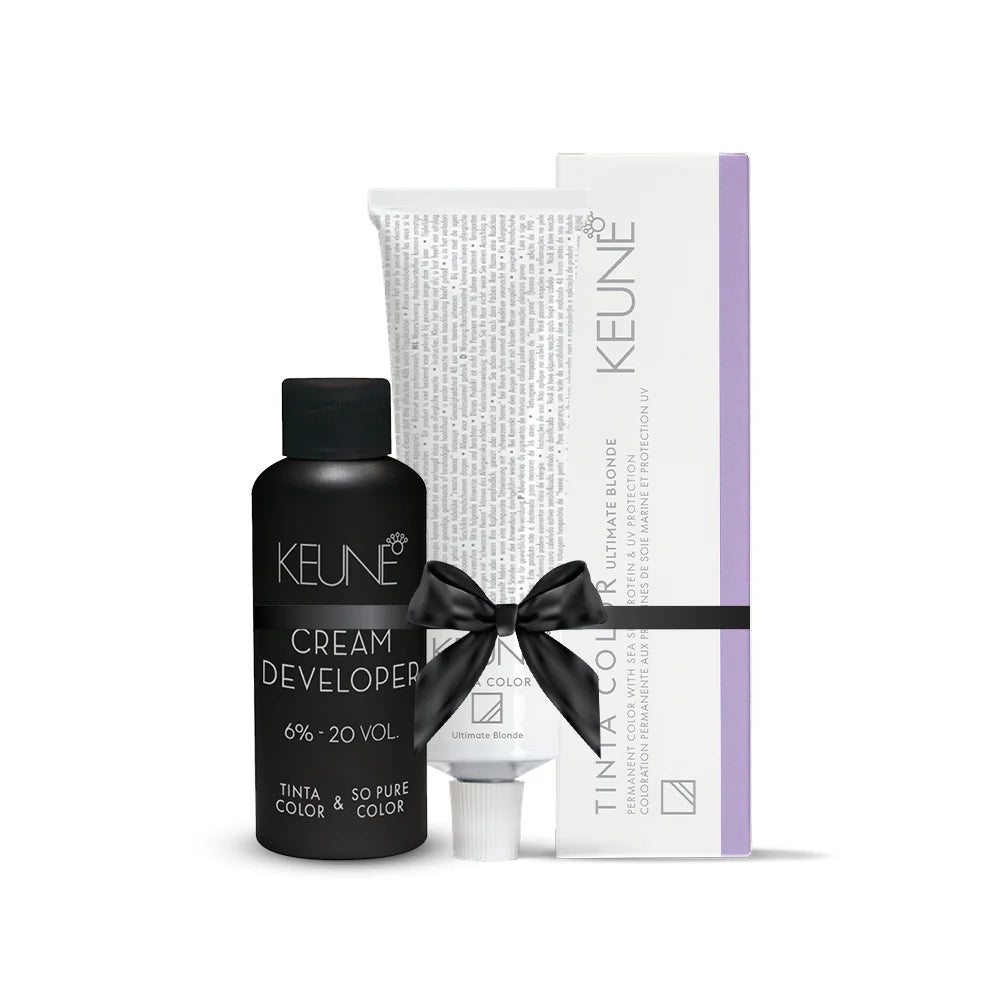 Keune Tinta Color Deal Super Intense Green Blonde 1599 with Keune Developer 20 Volume - 60 ml