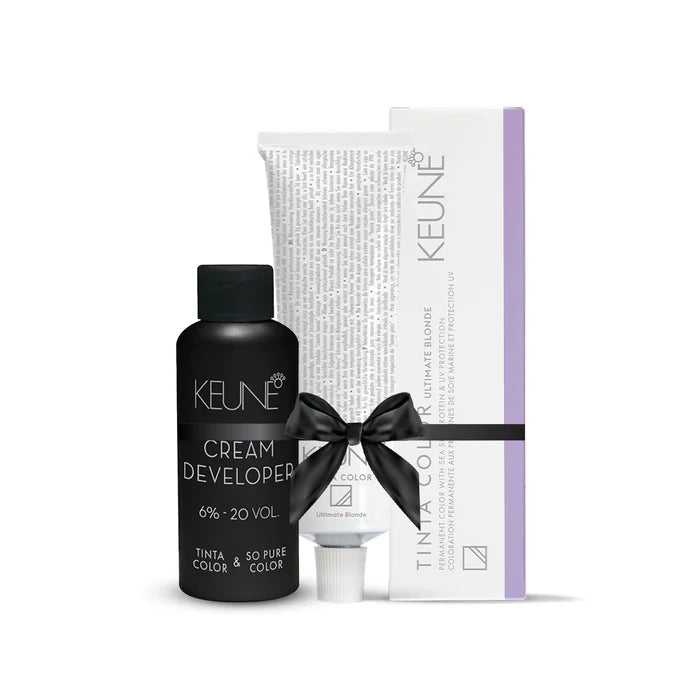 Keune Tinta Deal Ash Pearl Blonde 1012 with Keune Developer 20 Volume - 60 ml