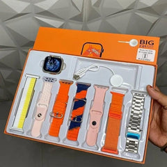Ultra Smartwatch 7 in 1 Set with Silicone Band & Bluetooth 2.1