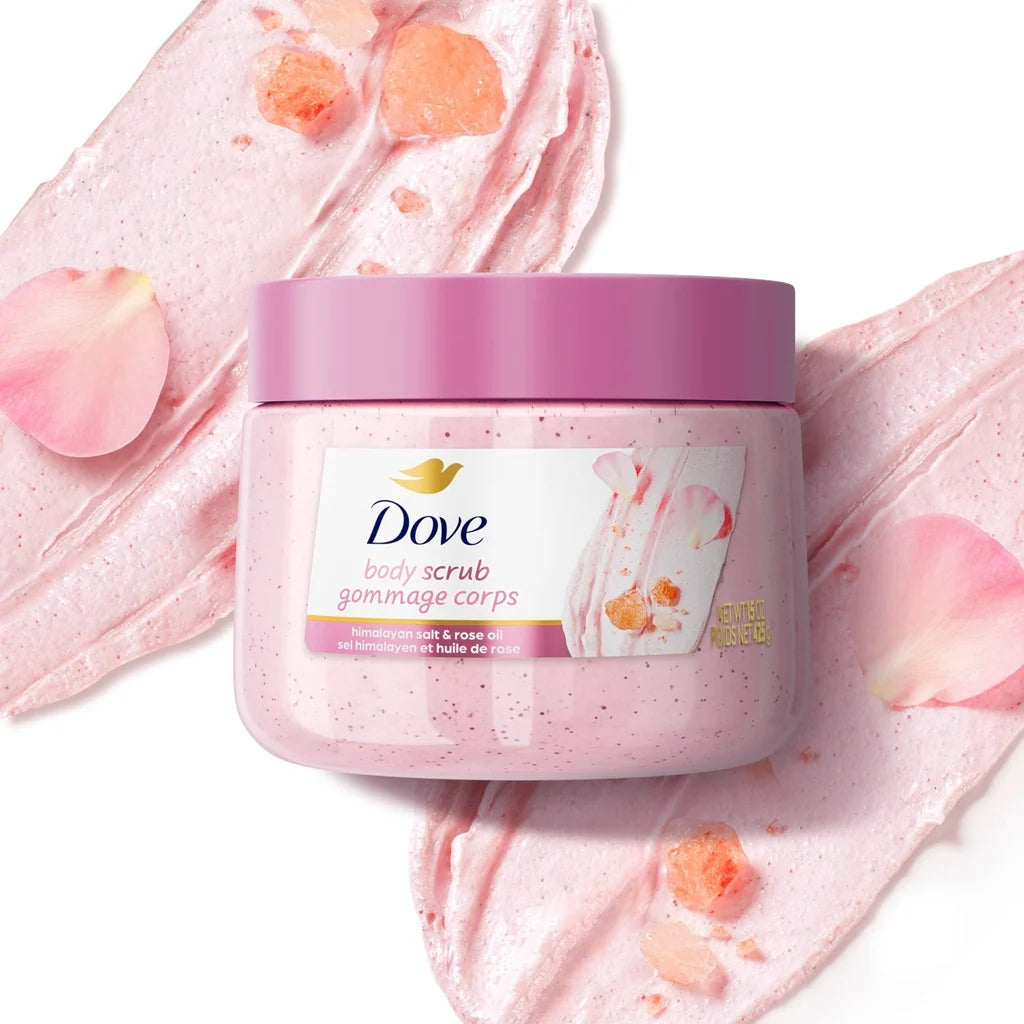 Dove Exfoliating Body Scrub in Himalayan Salt & Rose Oil  - 425g